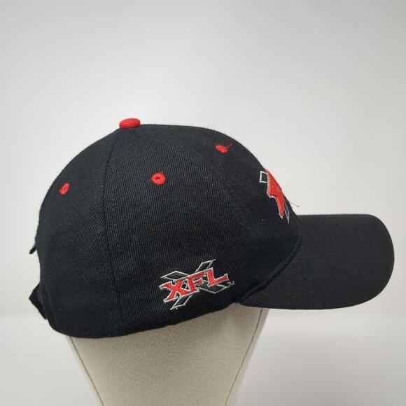 XFL Strapback Hat Black One Size Adjustable Embroidered Drew Pearson - Picture 5 of 10